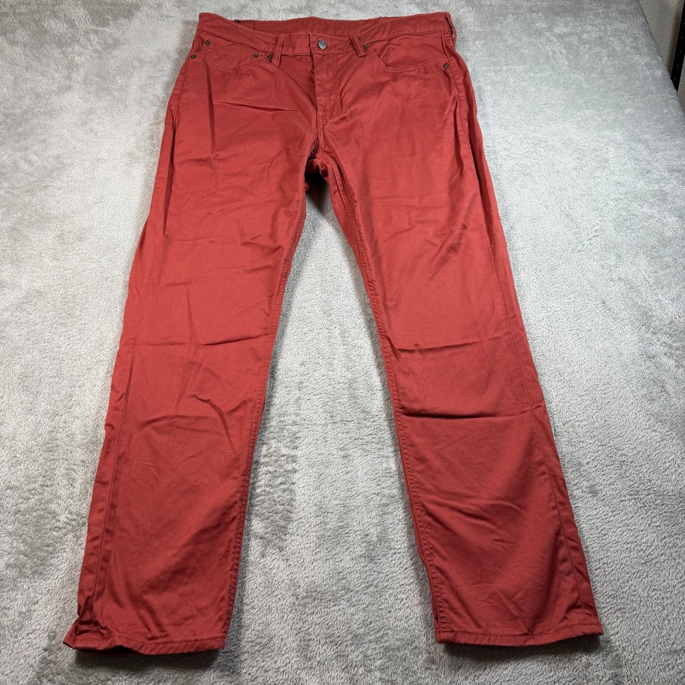 Levis 511 Slim Fit Jeans Mens 36x29 Red Commuter Green Pocket Reflective Stretch
